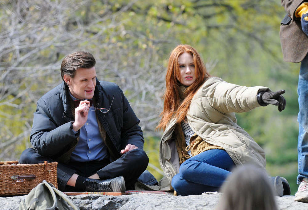 Karen Gillan - filming 'Dr Who' in Central Park